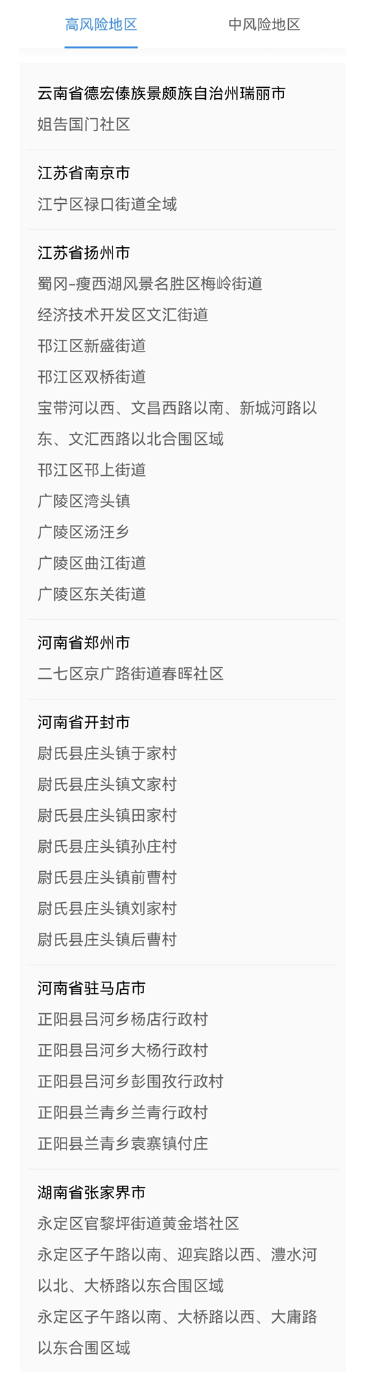 最新全國(guó)疫情中高風(fēng)險(xiǎn)等級(jí)地區(qū)名單(2021年8月13日更新)